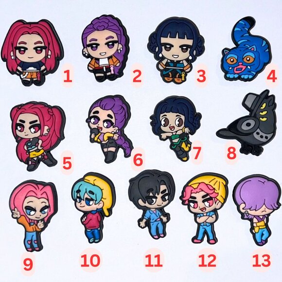 K-Pop Demon Hunter Crocs Charms β Cute Shoe Charm β PVC Charms - Picture 3 of 4